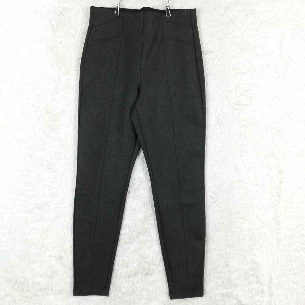 Liverpool Womens Pants Legging Seamed Crease Leg Gray Tweed Pull On High Rise‎ 8